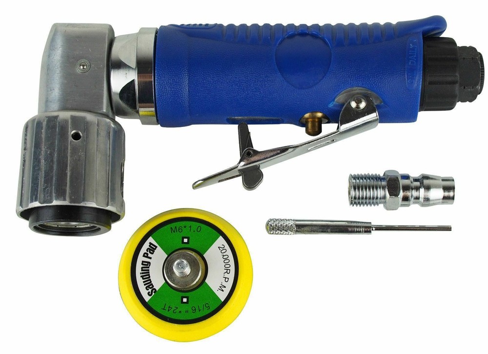 Blue 3'' Air Angle Sander 75mm Pad Air Coupling Air Tools Grinder