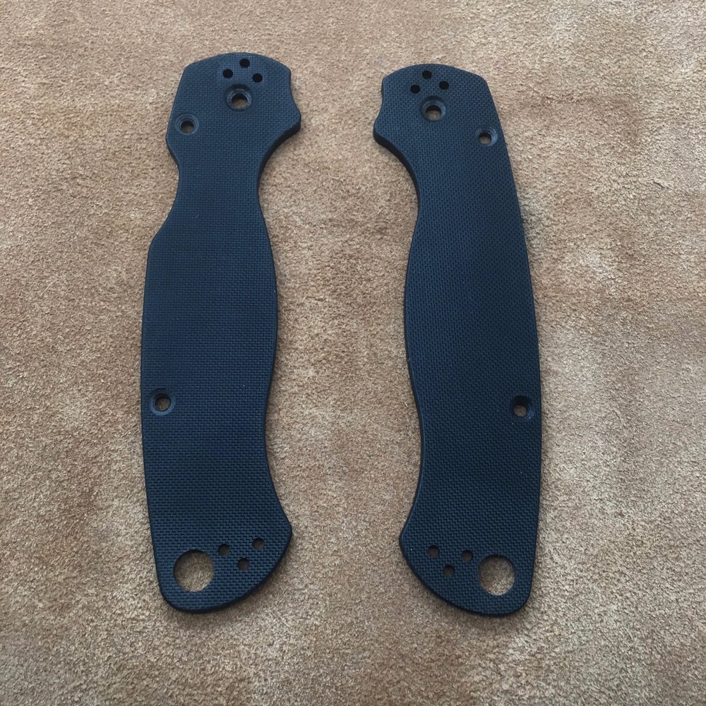 Spyderco Paramilitary 2 Scales ~ Authentic Black G-10 BLK6
