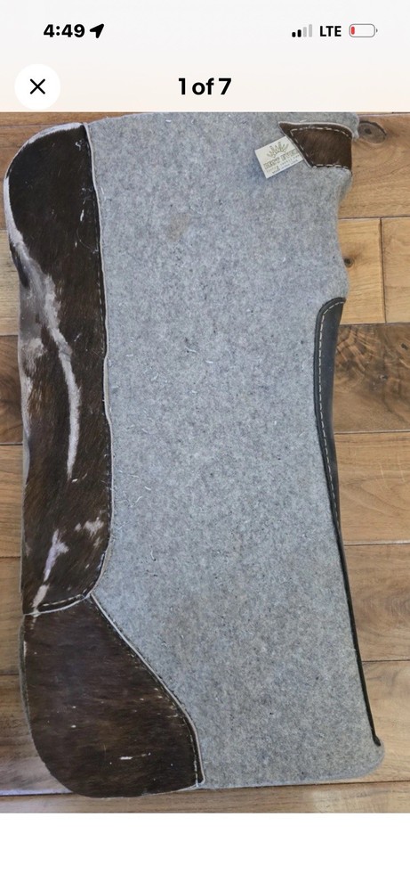 Best Ever Pads Contoured Felt Leather Western Saddle Pad