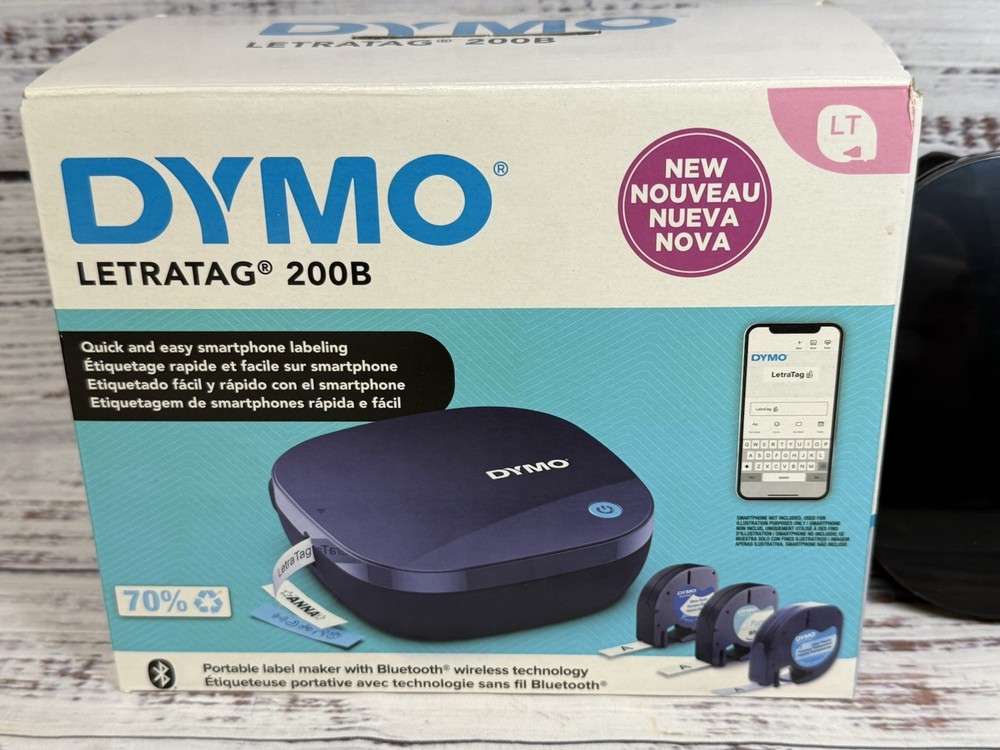 Dymo 200B LetraTag Bluetooth Wireless Label Maker w/Box & Instructions - Works