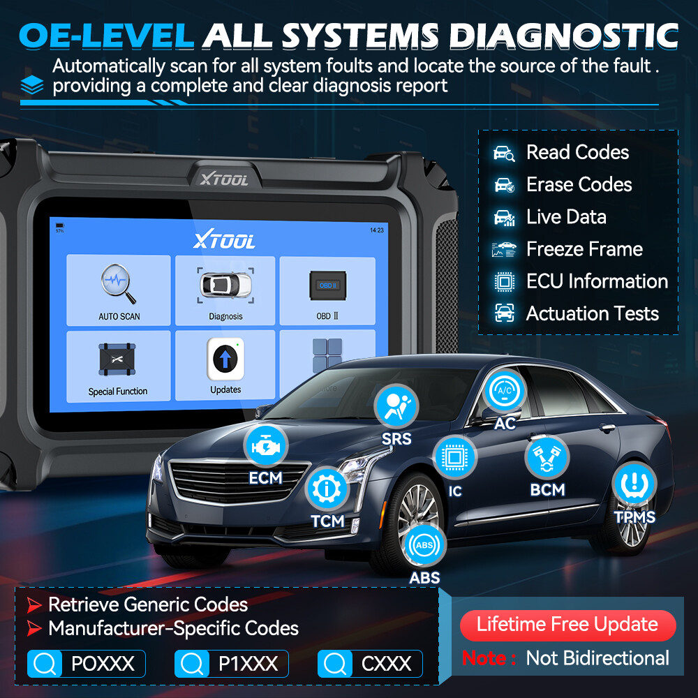 🔥2025 NEWEST XTOOL D6 OBD2 Scanner Code Reader Full System Car Diagnostic Tool