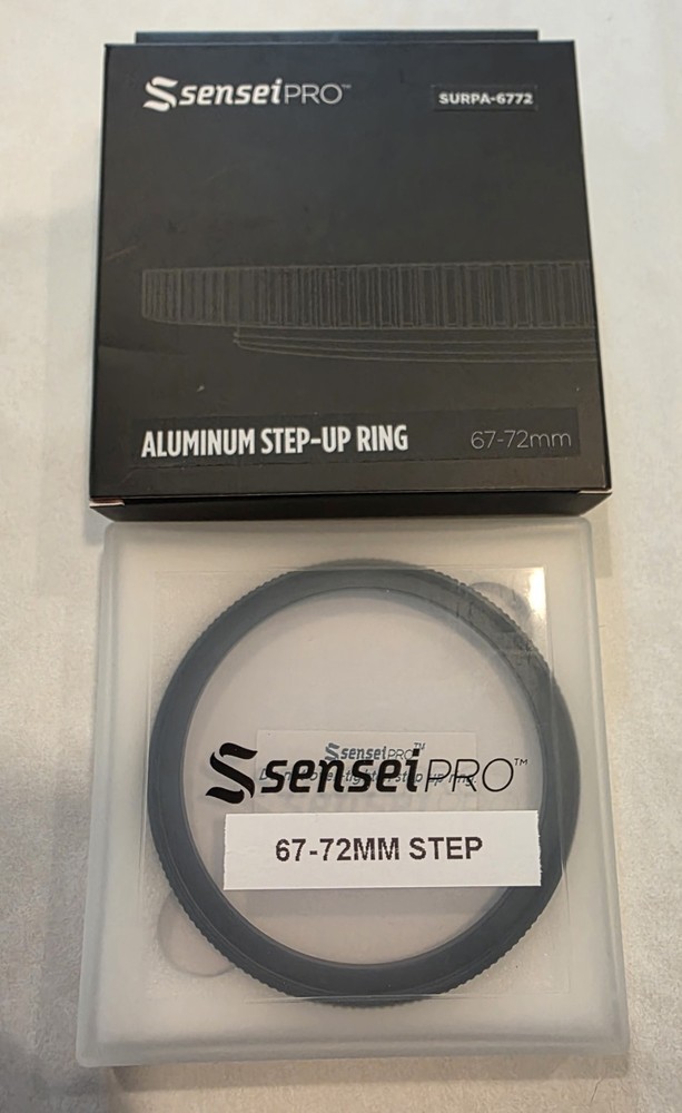 Sensei Pro Aluminum Step-up Ring 67mm-72mm