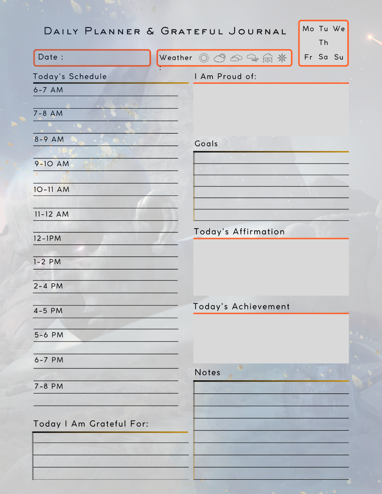 Are We Alone? Daily Planner & Grateful Themed Journal