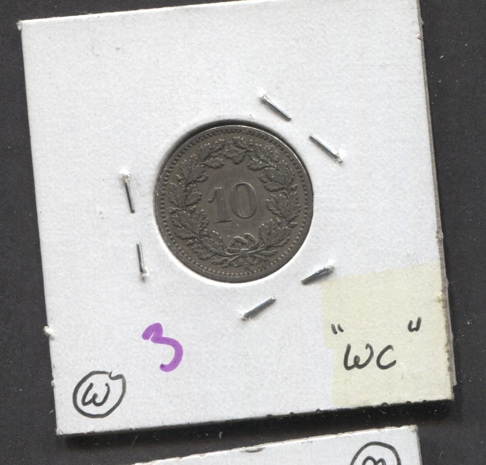 1884(B)- Switzerland- 10 Rappen