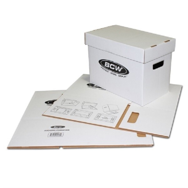 2 BCW High Quality Magazine Storage Thick & Stackable White Cardboard Boxes NEW