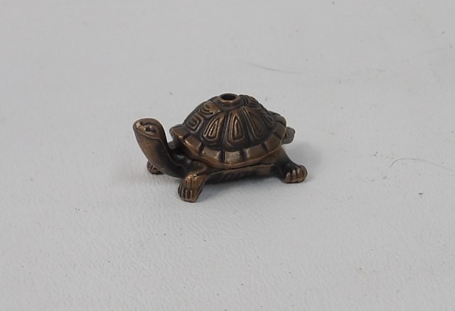 Little Brass Turtle Incense Stick Holder Burner