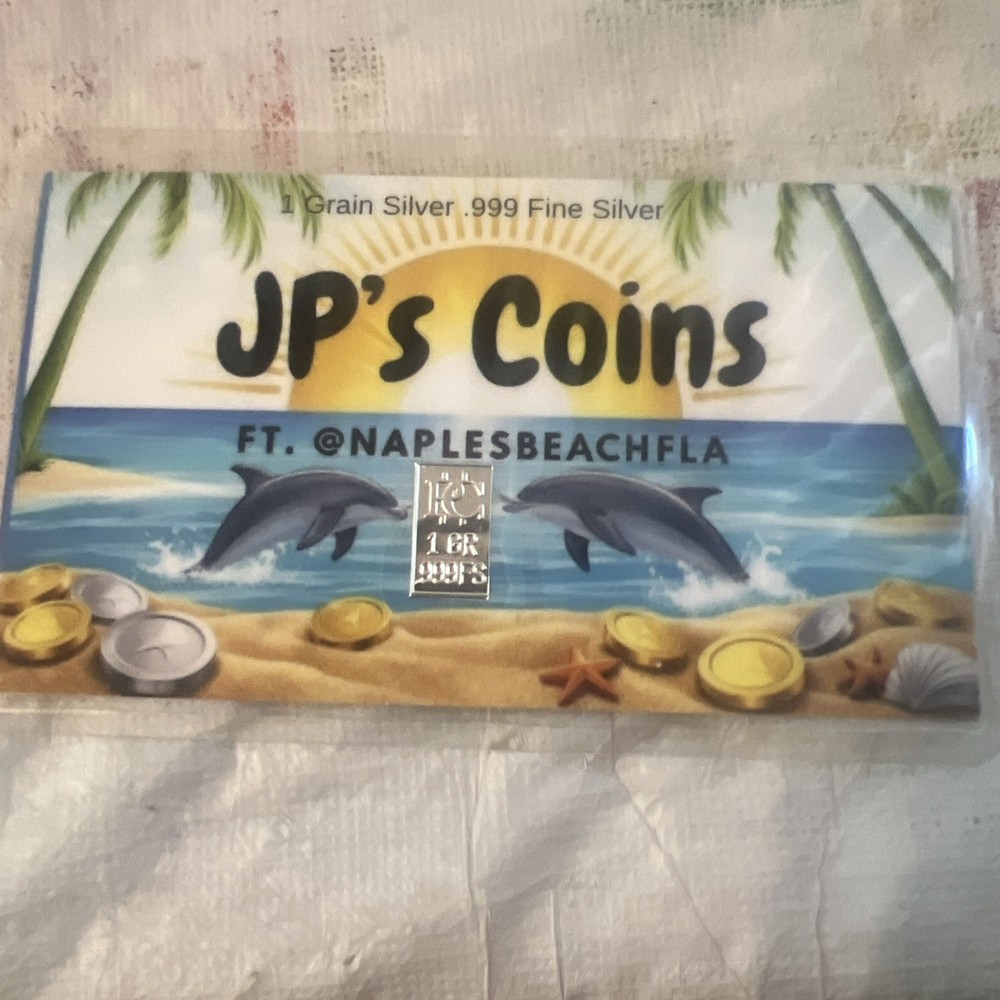 1 Grain Of Silver Card Dolphins