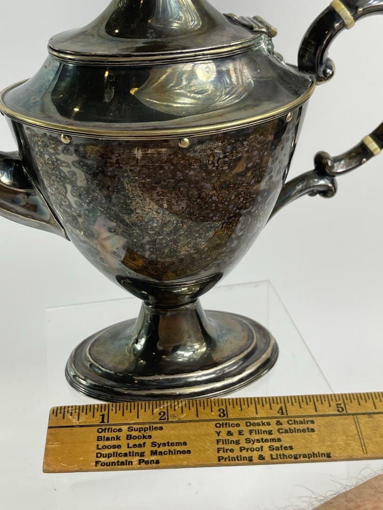 Vintage Pairpoint Silver Plate Coffee Tea Pot 8" Tall