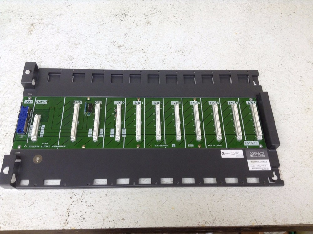 Mitsubishi Melsec A38B-UL Rack Chassis Unit A38BUL