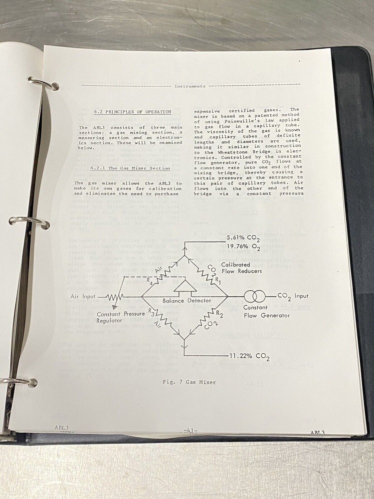 Radiometer ABL3 Acid-Base Laboratory - Users Guide / Instruction / Manual