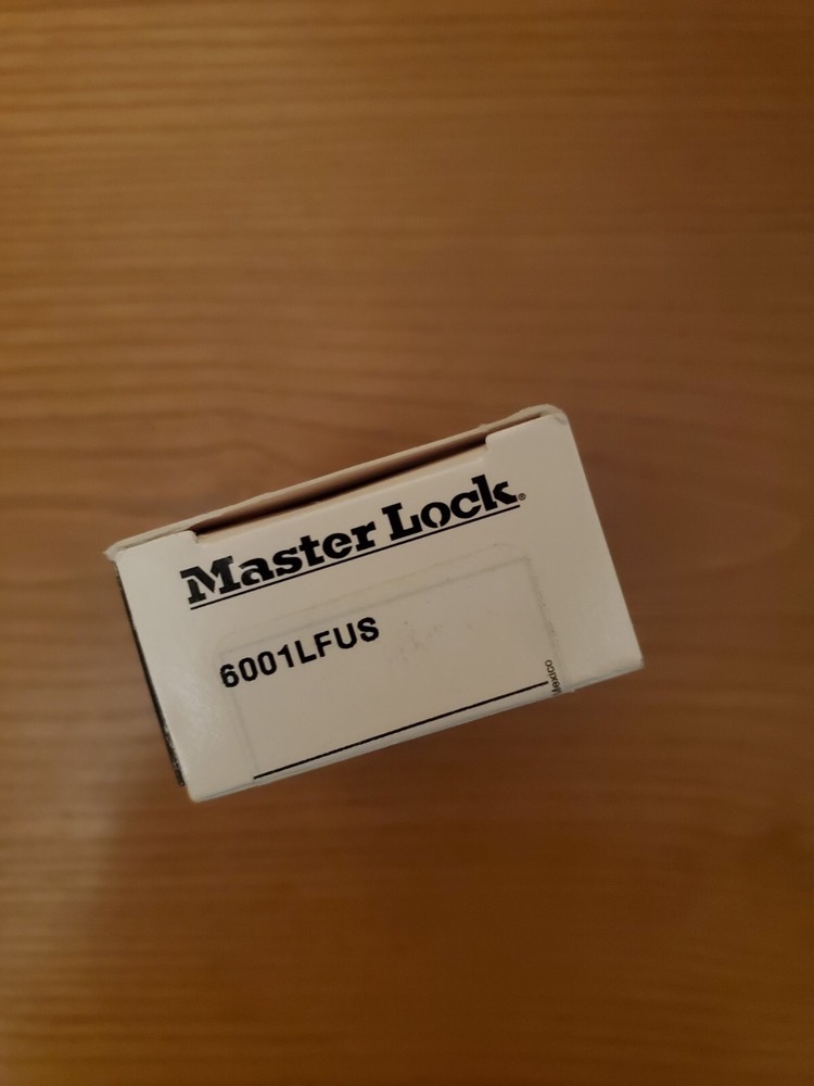 MASTER LOCK 6001LFUS Keyed Padlock, 3/4 in,Rectangle,Gold