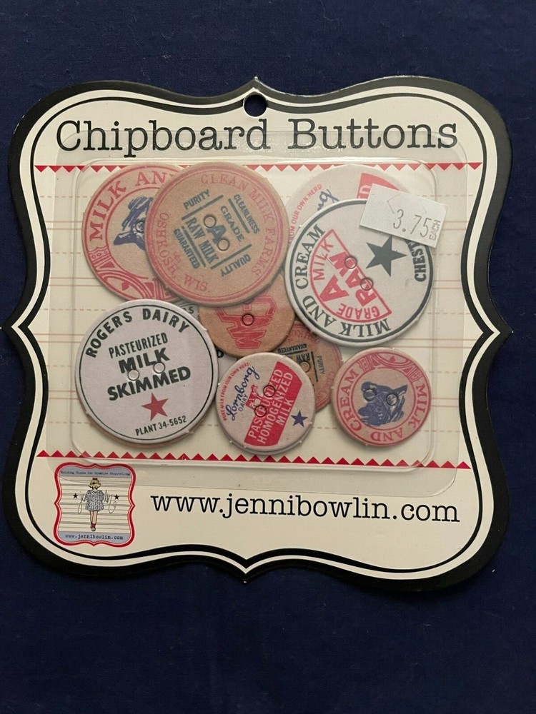 JENNI BOWLIN ASSORTED CHIPBOARD BUTTONS