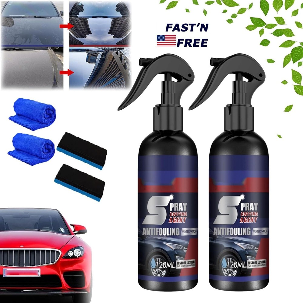 2Pcs Multi-functional Coating Renewal Agent Quick Coating Spray High Protection