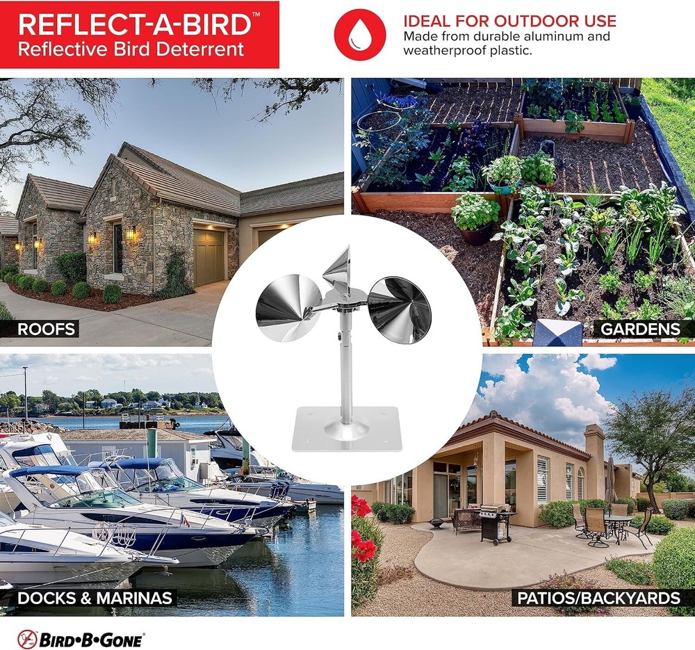 - Reflect-A-Bird - Reflective Spinning Deterrent - Repels Pigeons, Sparrows, ...