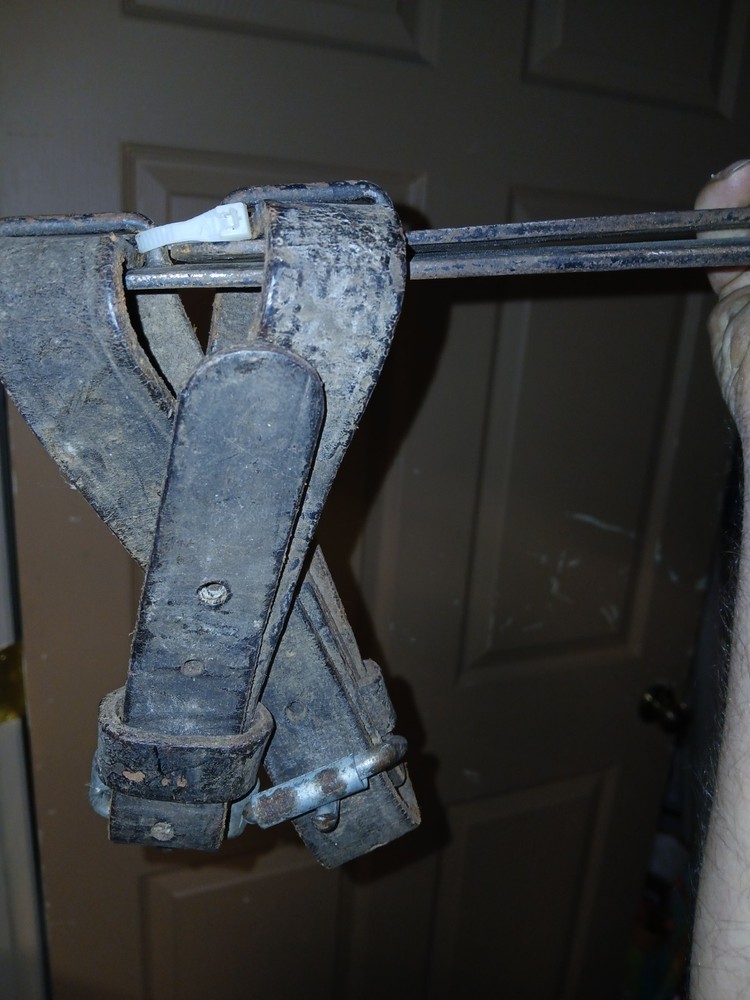 Bell System lineman gaffs Original Leather Straps -used