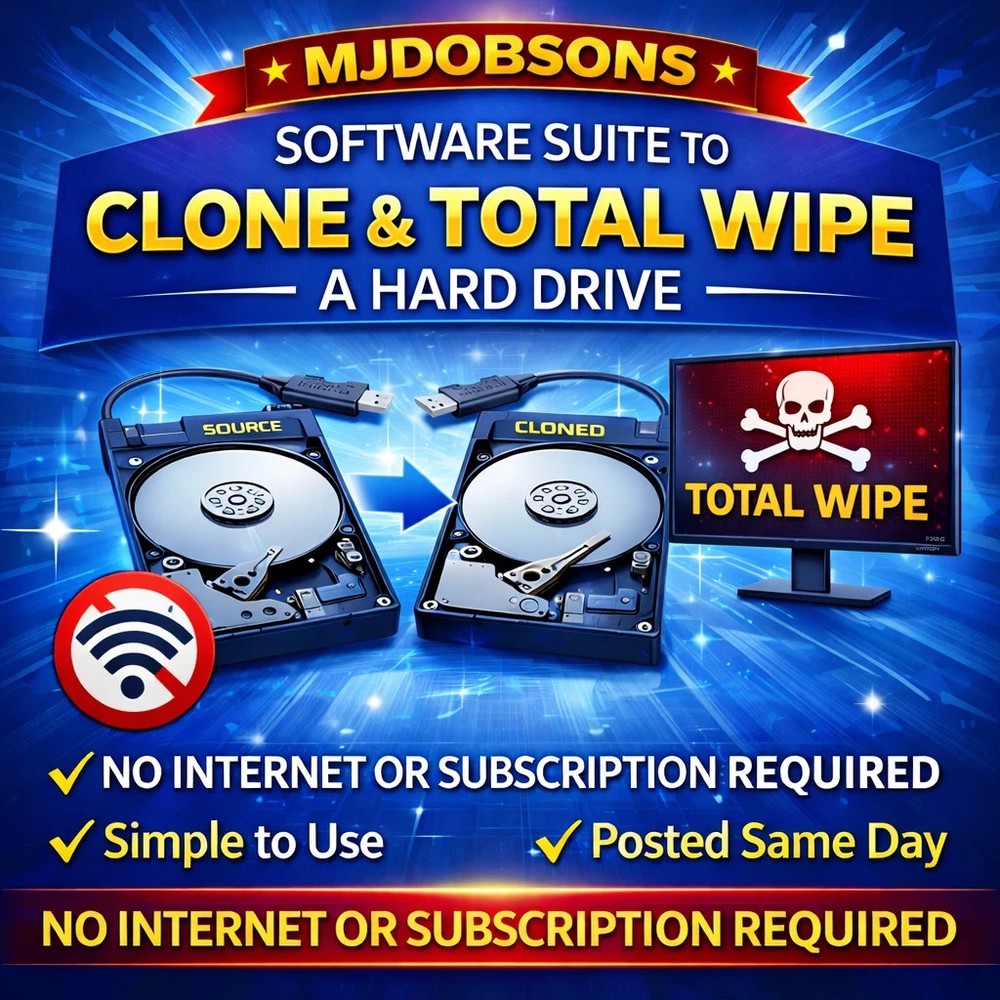 Hard Drive Clone & Wipe Software CD – PC Engineers Toolkit – Copy, Delete, Erase