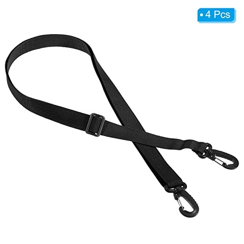 Ski Boot Carrier Strap, 4 Pack Snowboard Boots Carrying Strap Adjustable Black