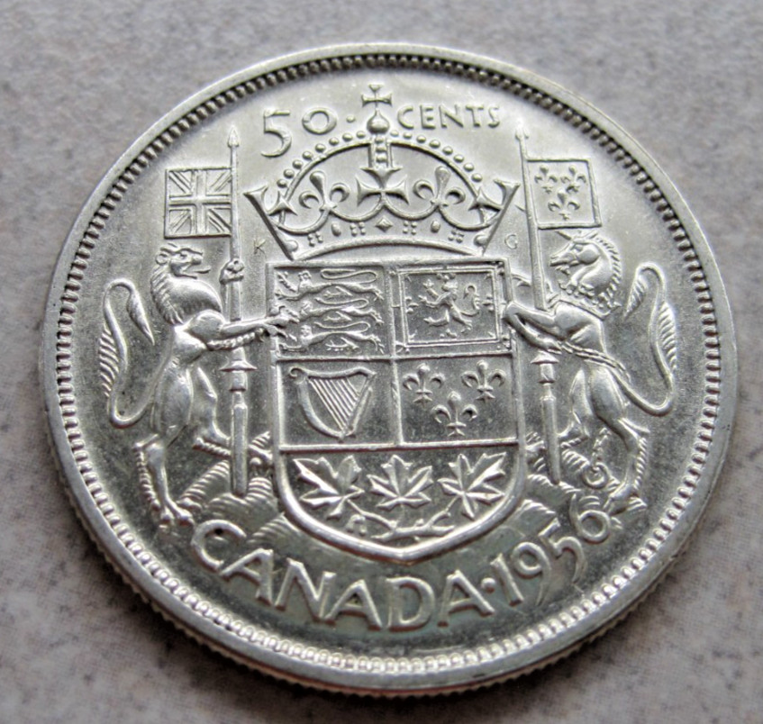 1956 Canada Silver 50c;