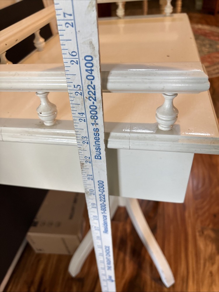 VTG-French Rectangular Accent Table With Drawer-white Chippy-very Cute!