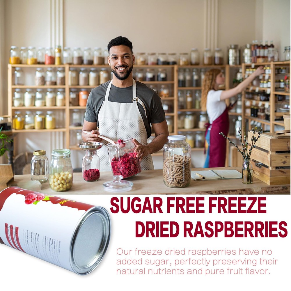 Freeze Dried Raspberries, Fruit, Whole Raspberry 3.88OZ