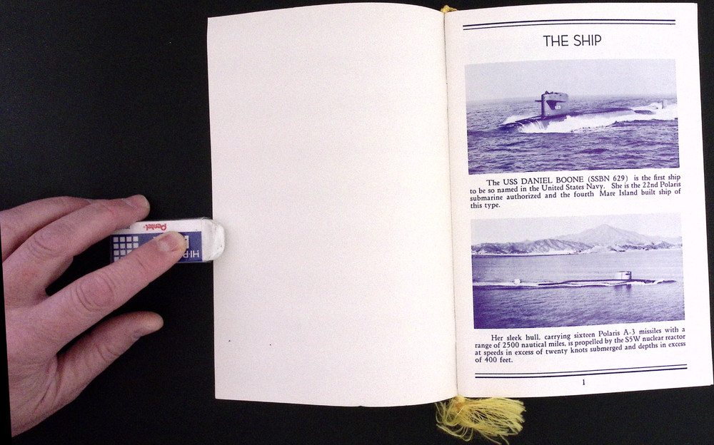 1964 US Navy USS Daniel Boone SSBN629 Commissioning Ceremony Program