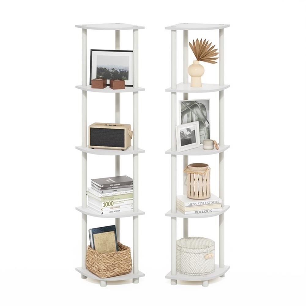 Pemberly Row 5-Tier Corner Display Rack Multipurpose Shelving (Set of 2)