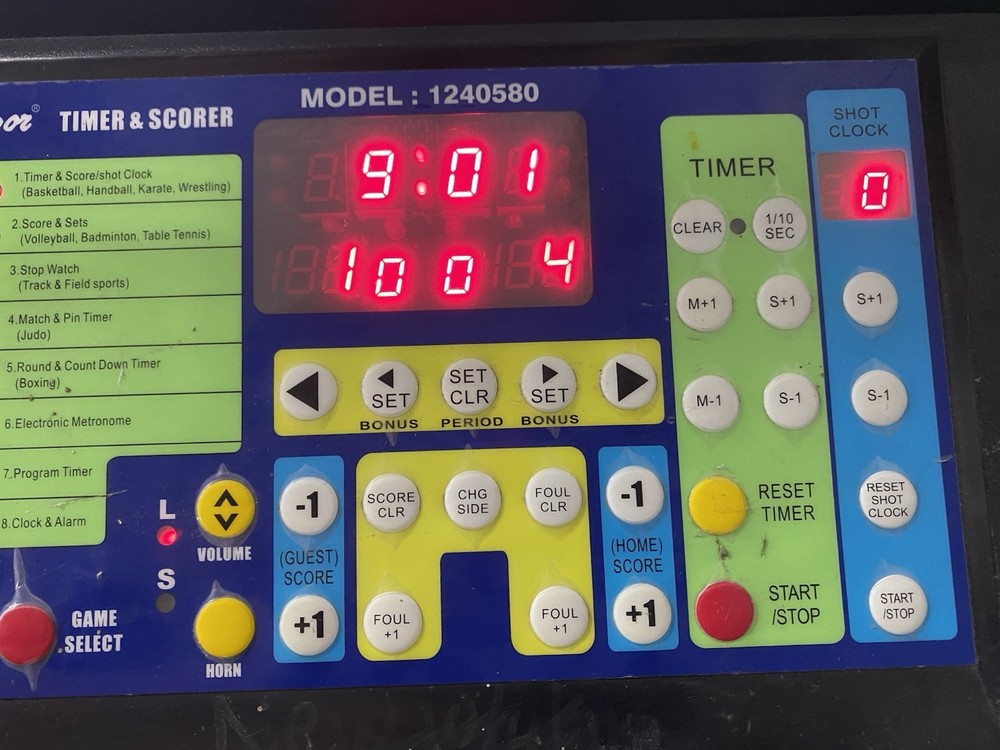 MacGregor 1240580 Electronic Scoreboard Timer Scorer w/ Remote | No AC Adapter