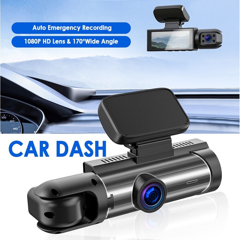 Dash Cam Car DVR Front Inside Video Recorder Dual Cameras G-Sensor Night Vision