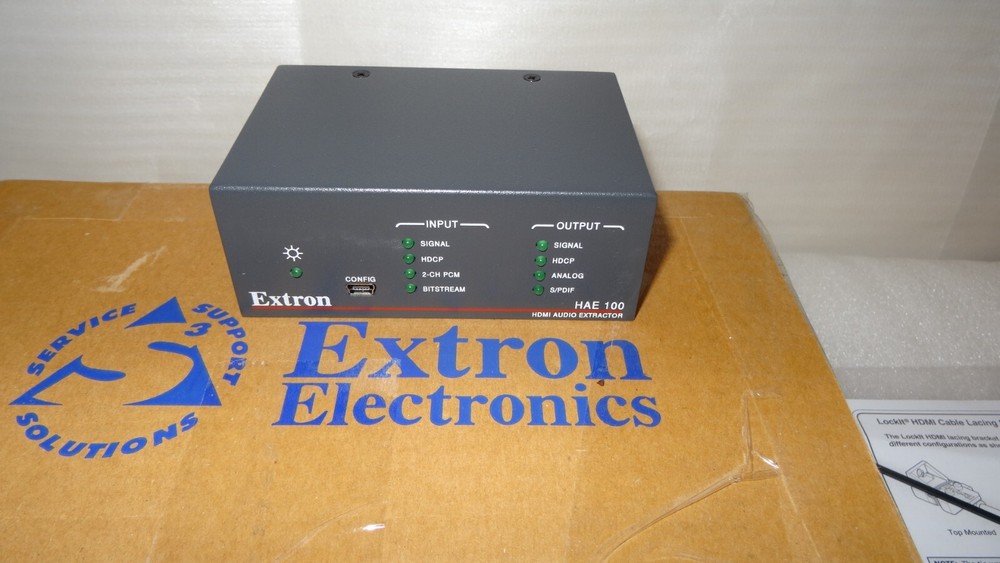 Extron HAE 100 HD HDMI Audio De-Embedding Extractor, cable EQ USB configuration