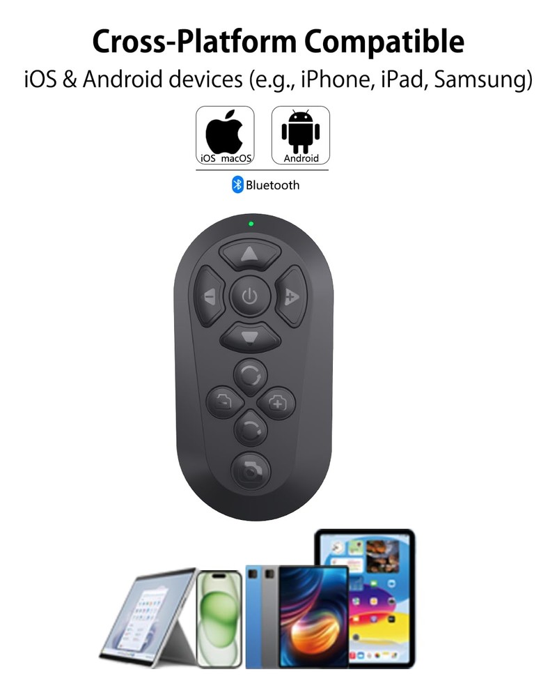 Wireless Remote Controller for iOS/Android Bluetooth Remote Control for TikTo...
