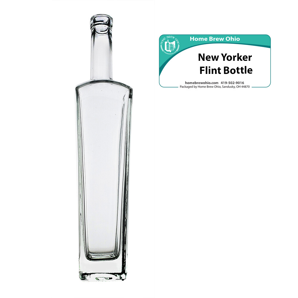 New Yorker Flint Bar Top Spirit Bottles - Single Bottle