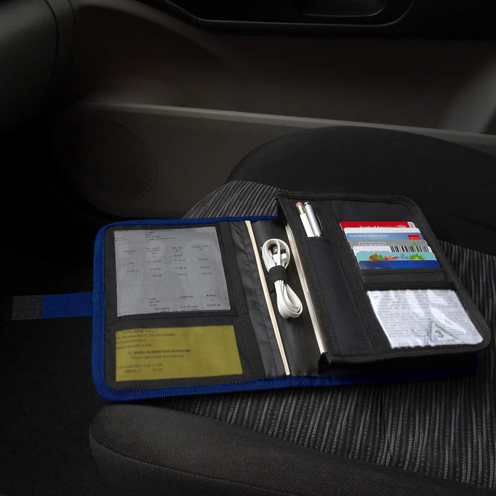Glove Box Compartment Organizer - Car Document Holder - Owner Manual Case Pou...