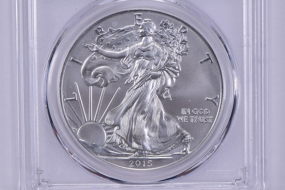 SP69 2015-W Burnished Silver Eagle Annual Set PCGS Blue Label