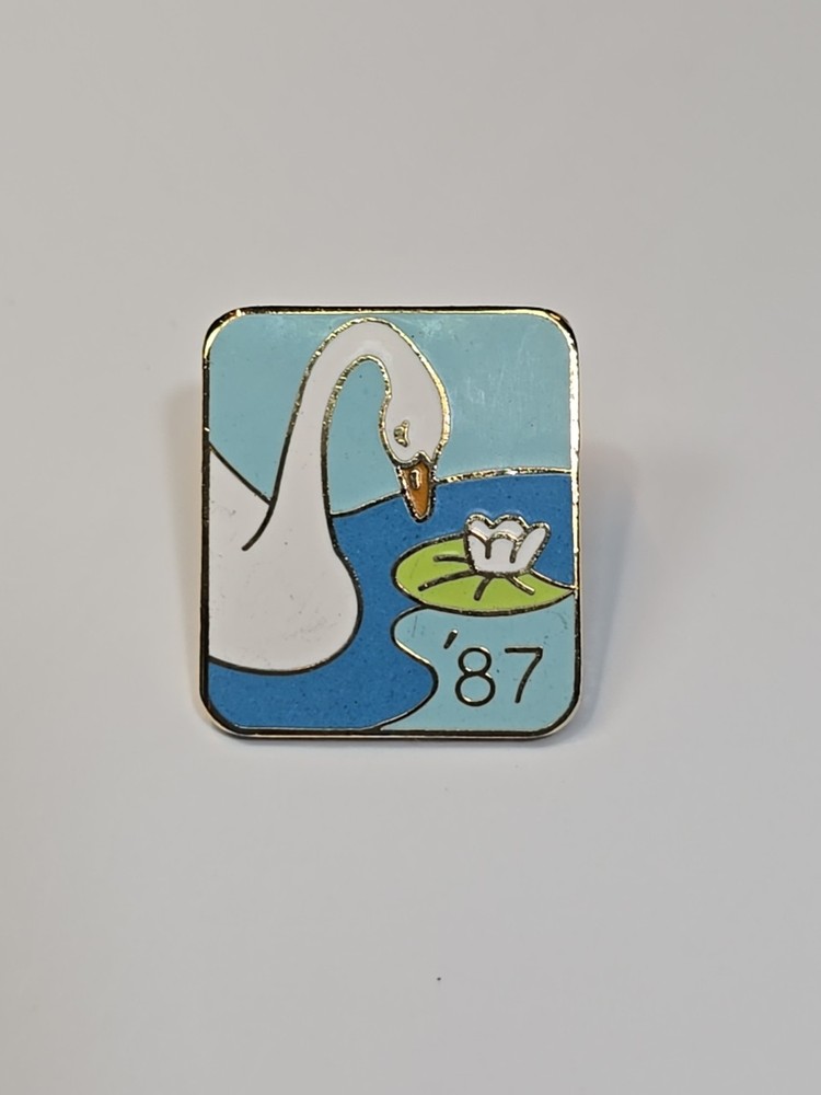 Swan & Lilly Pad '87 Lapel Pin