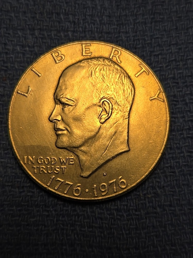 Two Bicentennial Eisenhower $1. D, No Mint Mark.