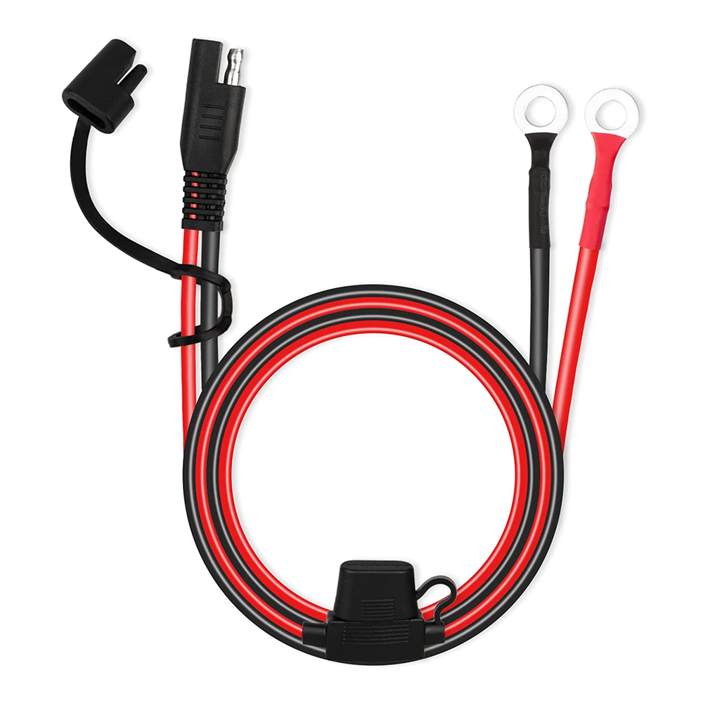 SAE Extension Cable 2FT 10AWG SAE Battery Connector Ring Terminal Harness Acce