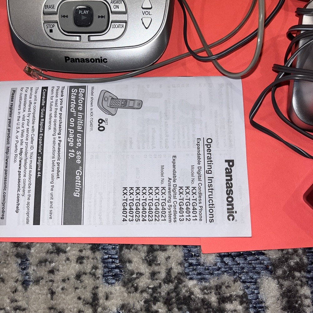 Panasonic DECT 6.0 Plus Cordless Phones Charging Bases Answering Machine Work