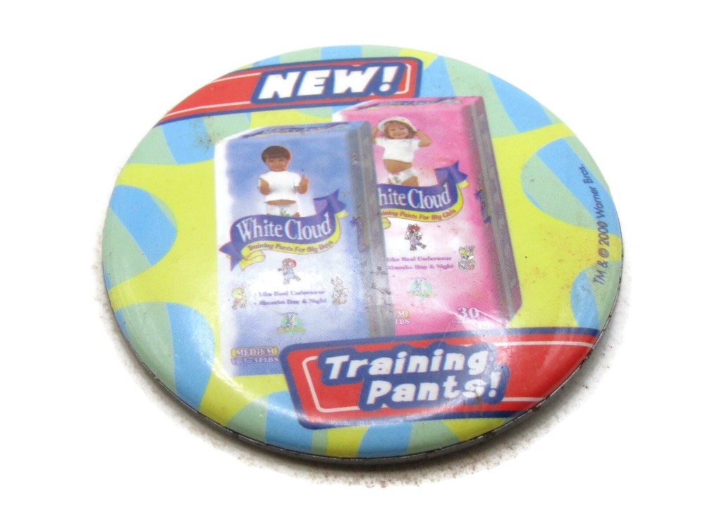 New! White Cloud Training Pants! Promo Button