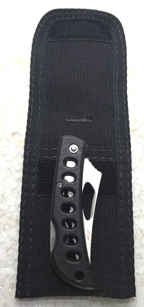4 PACK Original Uncle Mikes Codora Nylon Folding KNIFE Small Magazine BELT POUCH