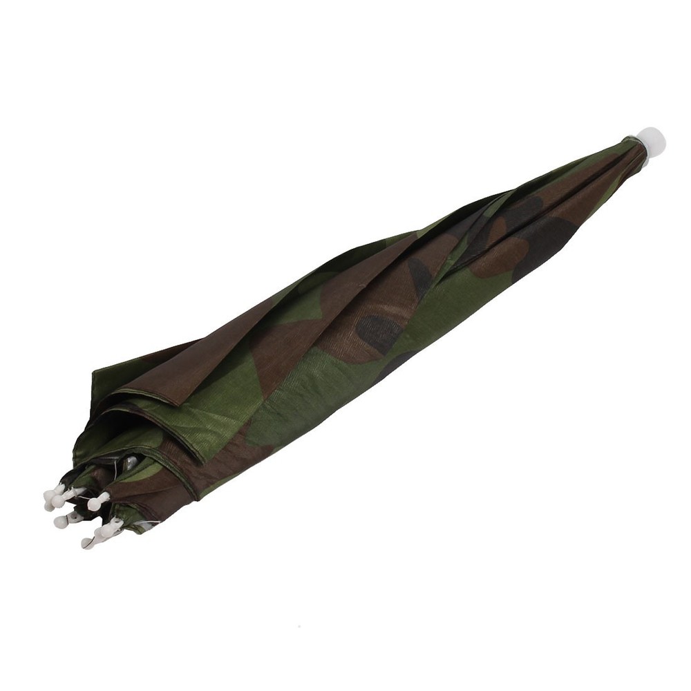 Elastic Headband Camouflage Pattern Sun Rain Umbrella Hat Cap,1pcs