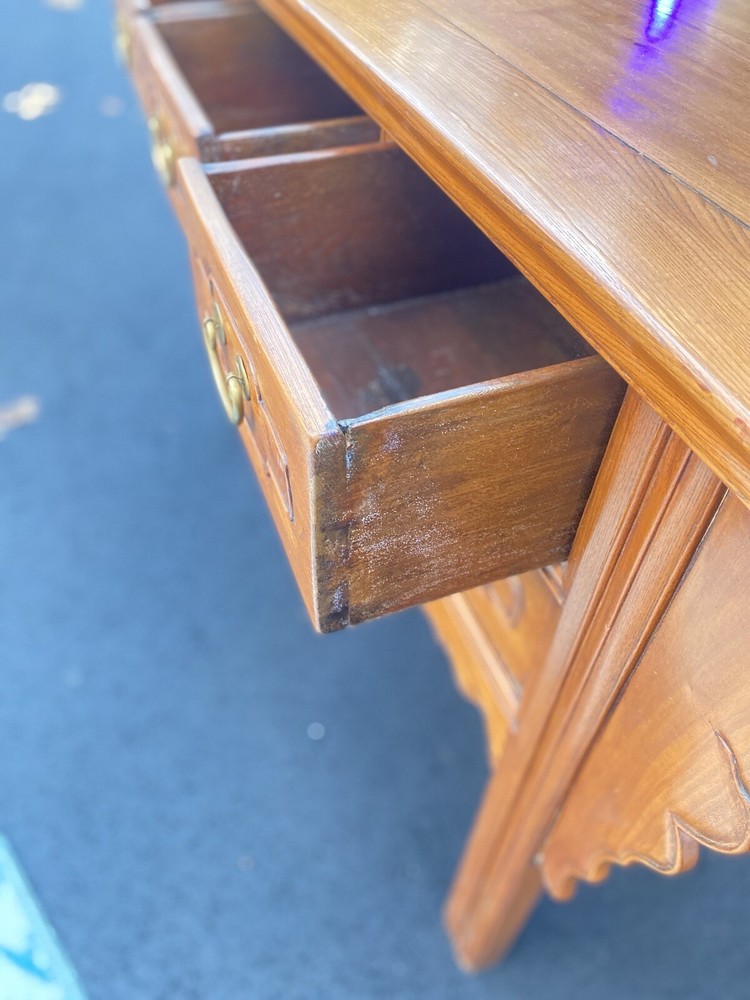 Superb Antique Winged Chinese Large Asian Server, Buffet Sideboard