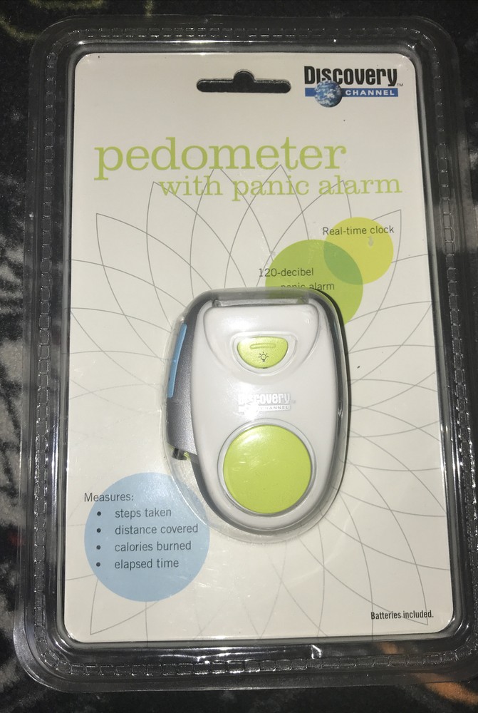 Pedometer with panic button Discovery Channel step Counter with strapClip 683367