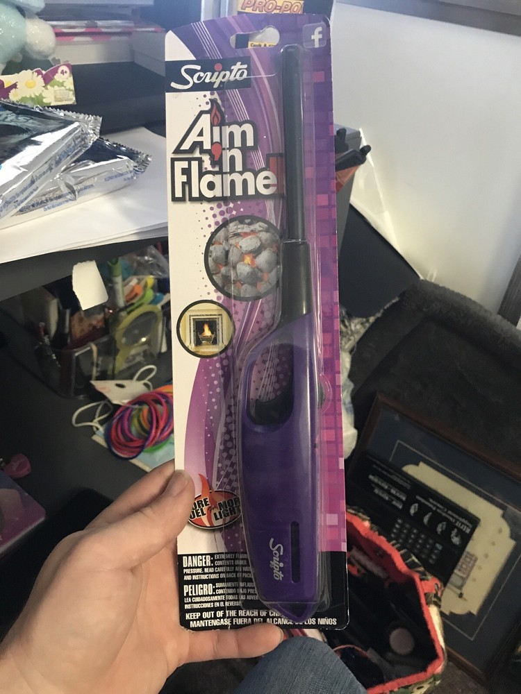 Scripto Multi Purpose Aim'n Flame II Lighter (Random Color) 1 Pack Stretch Light