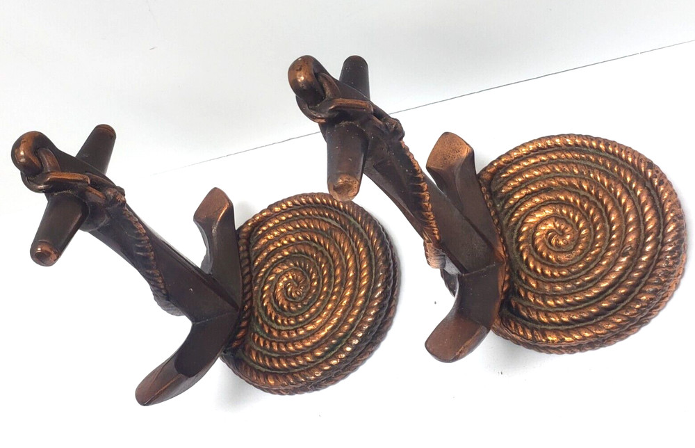 Beautiful Copper Anchor Bookends
