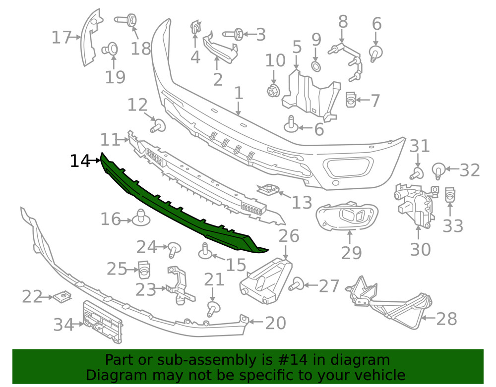 Genuine Ford Valance Panel LB3Z-17626-CAPTM