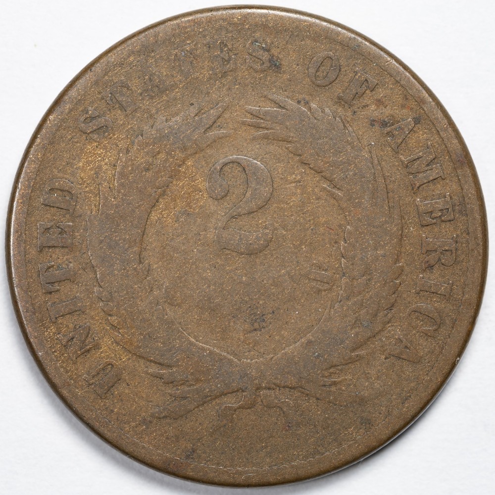 1869 Two Cent Piece Coin About Good (AG)