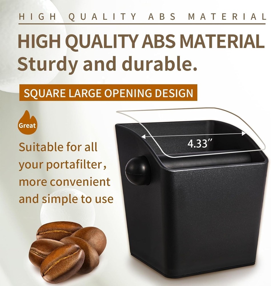 Knock Box Square High Sidewall Design with Tamper Mat