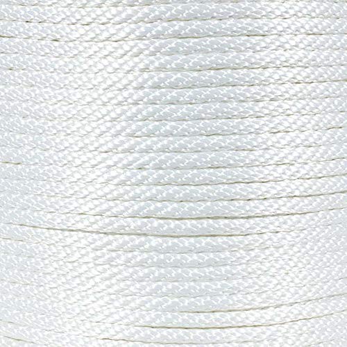 Solid Braid Nylon Rope - - 1/2 Inch x 10 Feet White