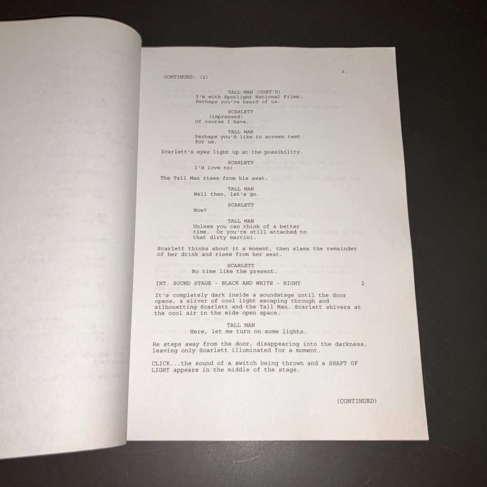 DARK REEL (2008) Horror Script w/Dead Body Highlights + Shooting Schedule + COA!