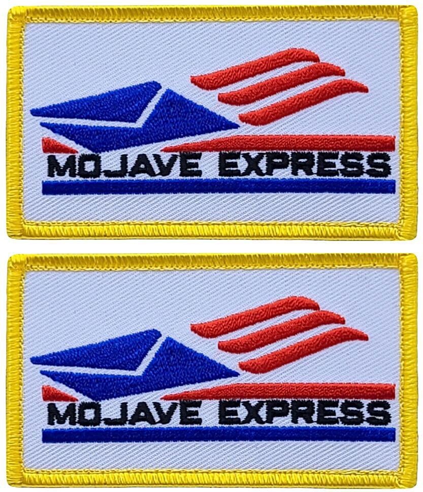 Mojave Express Fallout Game Courier Embroidered Patch | 2PC HOOK BACKING 3.5"x2"